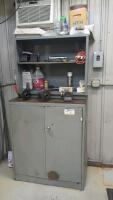 Lyon 36" x 21" x 42" Steel 2-Door Cabinet with Contents of Grinding and Machining Fixtures