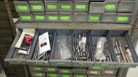 Steel Shelving Unit with Multi-Drawer Parts Cabinet with Contents of Tooling - 7