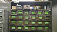 Steel Shelving Unit with (90) Parts Drawers and Contents of Chasers - 2