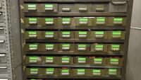 Steel Shelving Unit with (90) Parts Drawers and Contents of Chasers - 3