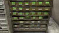 Steel Shelving Unit with (90) Parts Drawers and Contents of Chasers - 4