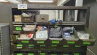 Steel Shelving Unit with (90) Parts Drawers and Contents of Chasers - 5