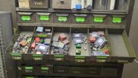 Steel Shelving Unit with (90) Parts Drawers and Contents of Chasers - 7