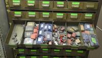 Steel Shelving Unit with (90) Parts Drawers and Contents of Chasers - 9