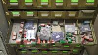 Steel Shelving Unit with (90) Parts Drawers and Contents of Chasers - 11