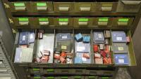 Steel Shelving Unit with (90) Parts Drawers and Contents of Chasers - 12