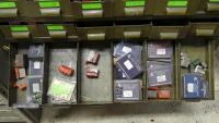Steel Shelving Unit with (90) Parts Drawers and Contents of Chasers - 16