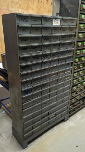 96-Drawer Parts Bin with Contents of Assorted Tooling