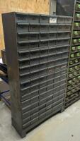 96-Drawer Parts Bin with Contents of Assorted Tooling