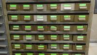 Steel Shelving Unit with 102-Parts Drawers with Contents of Assorted Taps - 3