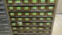 Steel Shelving Unit with 102-Parts Drawers with Contents of Assorted Taps - 4