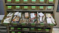 Steel Shelving Unit with 102-Parts Drawers with Contents of Assorted Taps - 8