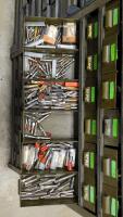Steel Shelving Unit with 102-Parts Drawers with Contents of Assorted Taps - 16