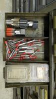 Steel Shelving Unit with 102-Parts Drawers with Contents of Assorted Taps - 18