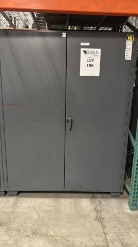 Global Industial Heavy Duty Bin Cabinet With Yellow Bins And Asst&rsquo;D Parts: Cables, Beatings, Lambda Lube Free Chain, Switch Assembly, Magnet Coil For Ratch, Lught Sensor, Level Control Float, Cabinet Dimension: 60&rdquo; Width X 24&rdquo; Depth X 74&rdquo; Height