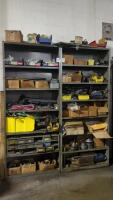 (2) Steel Shelving Units with Contents of Kingsbury Parts and Tooling