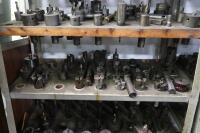 Steel Shelving Unit with Contents of Turret Lathe Tooling - 3