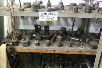 Steel Shelving Unit with Contents of Turret Lathe Tooling - 5