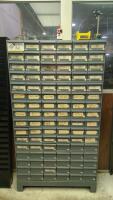 96-Drawer Parts Bin with Contents of Inspection Gages and Tooling