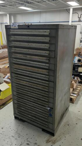 Lyon 17-Drawer Parts Cabinet with Contents of Electrical Supplies