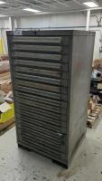 Lyon 17-Drawer Parts Cabinet with Contents of Electrical Supplies