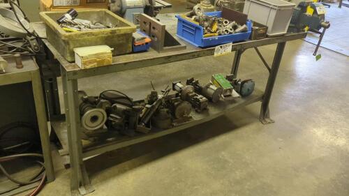 Steel Workbench with Contents of Machine Accessories