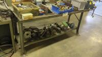 Steel Workbench with Contents of Machine Accessories