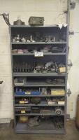 Adjustabel Shelving Unit with Contents of Machine Tooling & Accessories