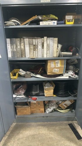 Metal Storage Cabinet With Hoses And Parts (No Folders)48&rdquo; X 18&rdquo; X 78&rdquo;