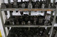 Steel Shelving Unit with Contents of Turret Lathe Tooling - 3