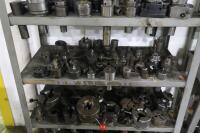 Steel Shelving Unit with Contents of Turret Lathe Tooling - 6