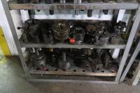 Steel Shelving Unit with Contents of Turret Lathe Tooling - 7