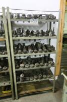 Steel Shelving Unit with Contents of Turret Lathe Tooling - 2