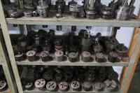 Steel Shelving Unit with Contents of Turret Lathe Tooling - 4
