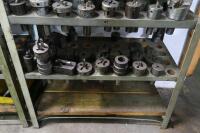 Steel Shelving Unit with Contents of Turret Lathe Tooling - 5