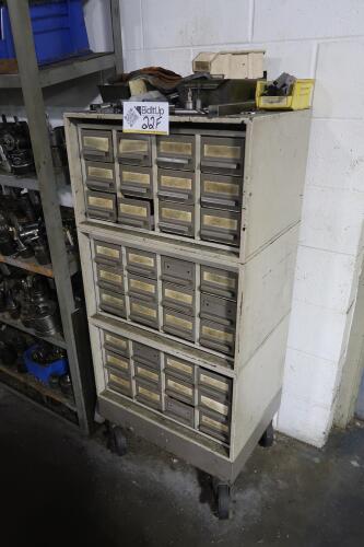36-Drawer Parts Cabinet with Contents of Assorted Tooling