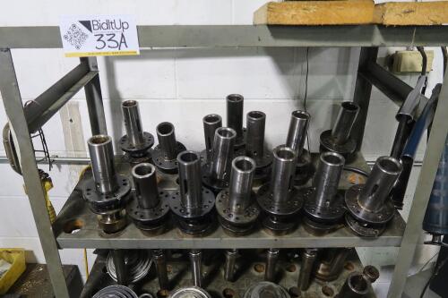 Steel Shelving Unit with Contents of Hause Drill & Tap Unit Tool Sleeves