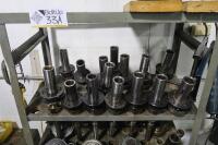 Steel Shelving Unit with Contents of Hause Drill & Tap Unit Tool Sleeves
