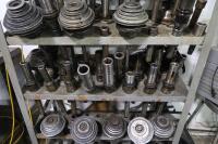 Steel Shelving Unit with Contents of Hause Drill & Tap Unit Tool Sleeves - 5
