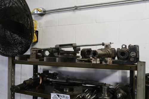 Steel Adjustable Shelving Unit with Contents of Warner Swasey Chucker Tooling
