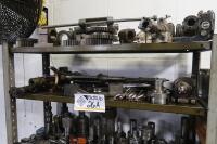 Steel Adjustable Shelving Unit with Contents of Warner Swasey Chucker Tooling - 3