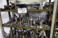 Steel Adjustable Shelving Unit with Contents of Warner Swasey Chucker Tooling - 4