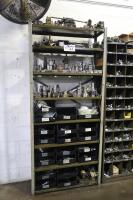Steel Adjustable Shelving Unit with Contents of Warner Swasey Chucker Tooling - 5