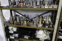 Steel Adjustable Shelving Unit with Contents of Warner Swasey Chucker Tooling - 7