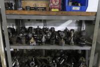 Steel Shelving Unit with Contents of Turret Lathe Tooling - 4