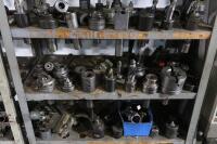 Steel Shelving Unit with Contents of Turret Lathe Tooling - 6