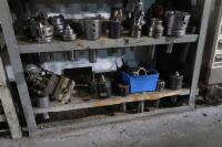 Steel Shelving Unit with Contents of Turret Lathe Tooling - 7