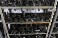 Steel Shelving Unit with Contents of Turret Lathe Tooling - 2