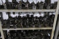 Steel Shelving Unit with Contents of Turret Lathe Tooling - 4