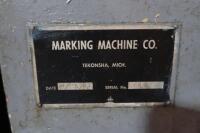 1977 Marking Machine Co. Drawing Style Roller Marking Machine